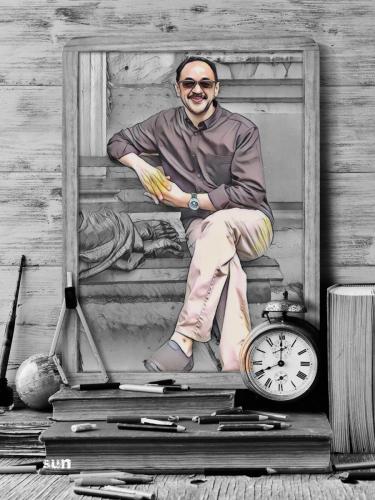 Beside an Artistic Piece