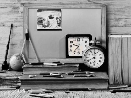 The Painting Is by My Daughter and the Clock Is My Knowledge Day Prize at High School